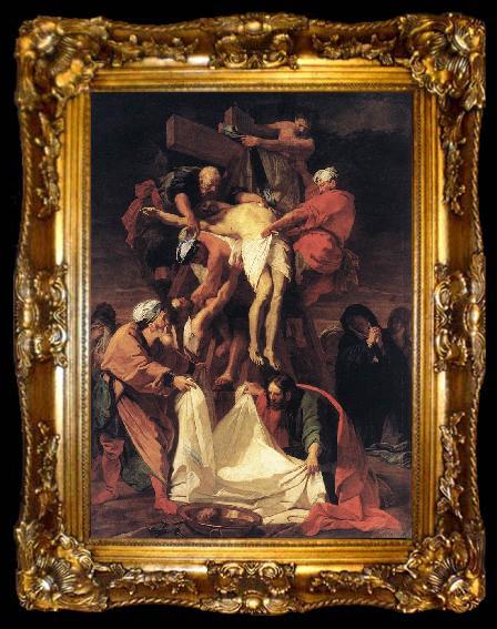 framed  JOUVENET, Jean-Baptiste Descent from the Cross s, ta009-2